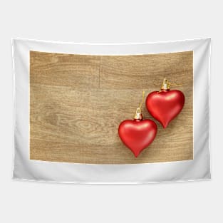 Two red hearts Tapestry