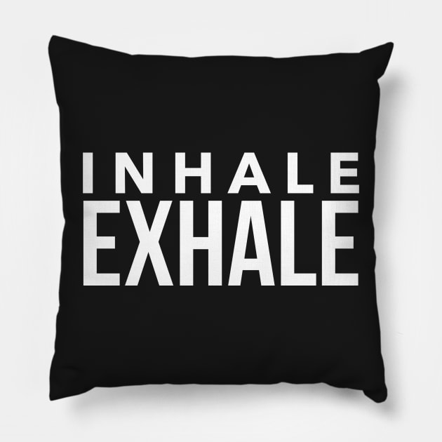 Inhale Exhale Pillow by mivpiv