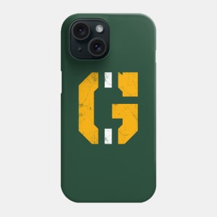 Green Bay G, vintage - green Phone Case