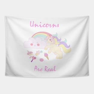 Unicorns Are Real Cute Cloud Tapestry