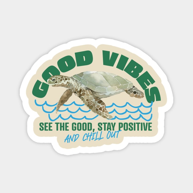 Good Vibes Magnet by Mica Di Filippo