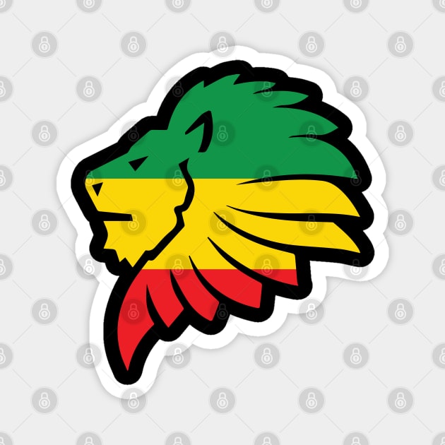 Rasta Lion Magnet by defytees