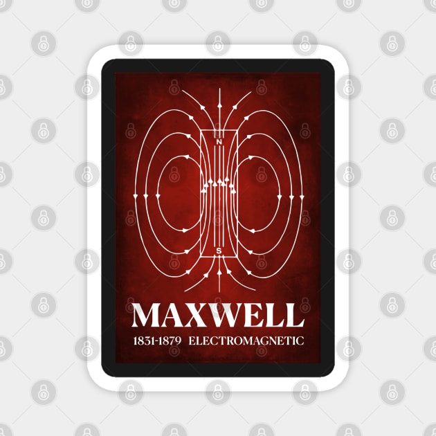 Magnetic lines James Clerk Maxwell electromagnetic waves Poster Magnet by labstud