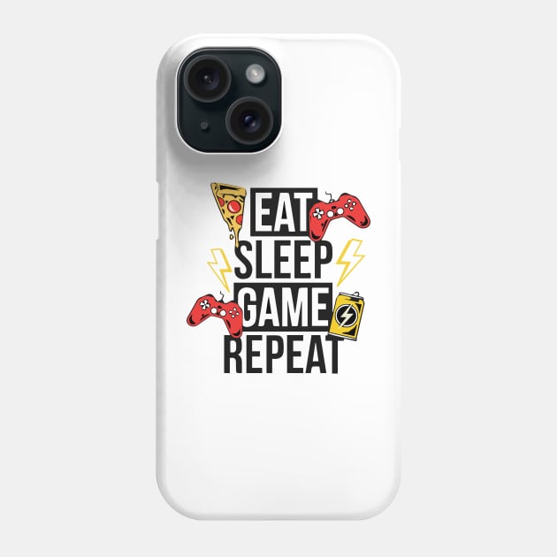 Eat Sleep Game Repeat Phone Case by iconking