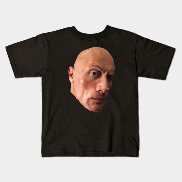 The Rock Eyebrow Raise Face Meme - The Rock Eyebrow Raise Face Meme - Kids  T-Shirt