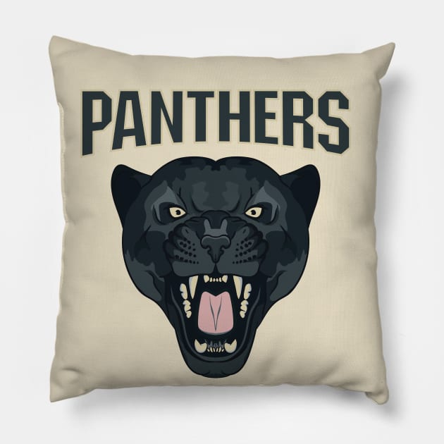 Panthers head Pillow by Mako Design 