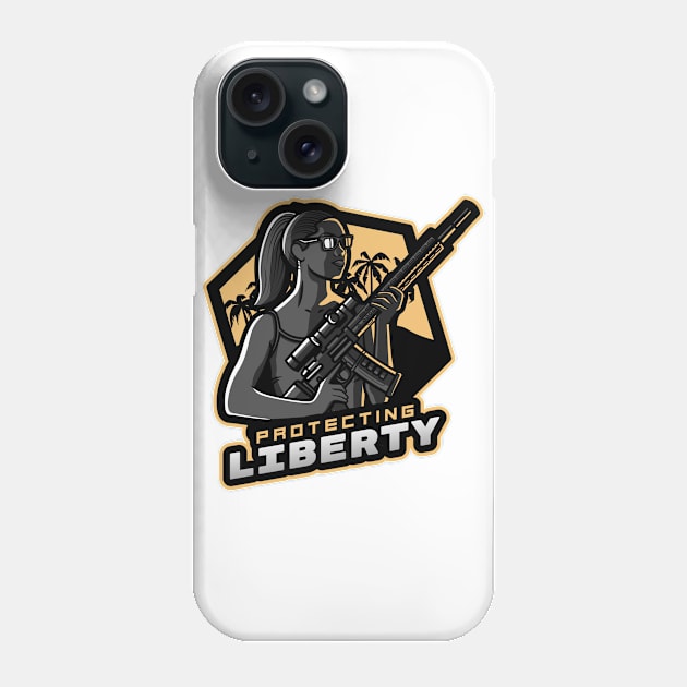 Protecting Liberty Phone Case by Mega Tee Store