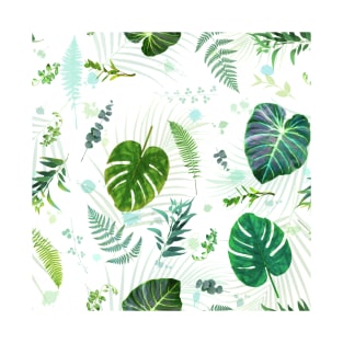 Tropical Plant Leaves - LG T-Shirt