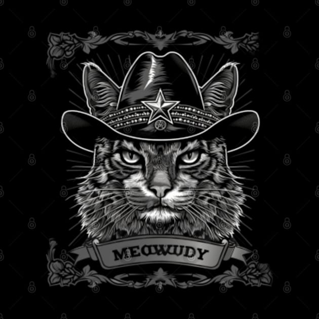 Cat Cowboy Meow-riffic by Gianna Bautista Art