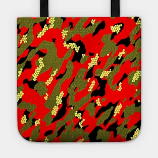 Camouflage - Red and Olive Tote