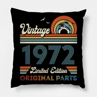 Vintage 1972 52nd Birthday Gift For Men Women From Son Daughter Pillow