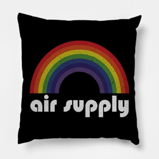 Air Supply - Rainbow Vintage Pillow