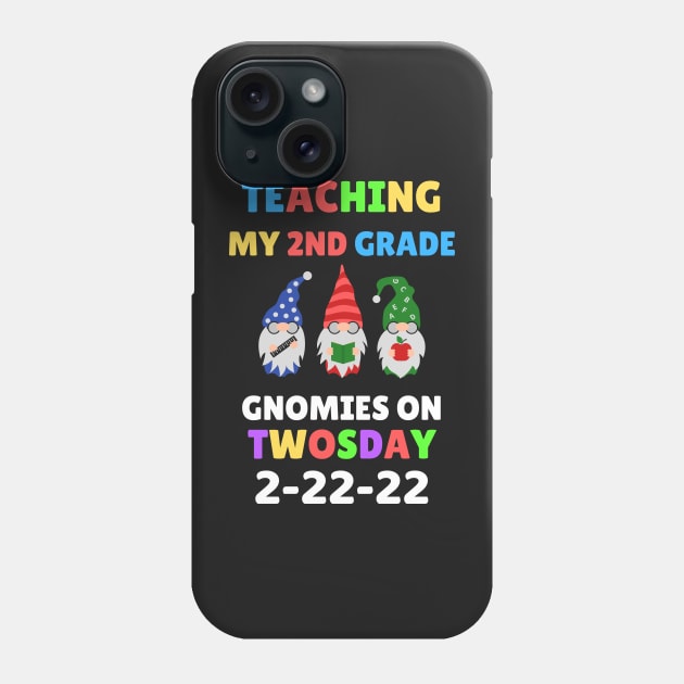 Teaching My 2nd Grade Gnomies on Twosday Phone Case by WassilArt