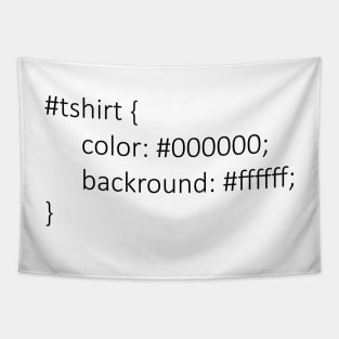 Coder shirt color white Tapestry