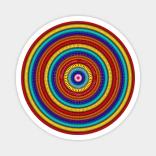 Colorful Circular Kaleidoscope Magnet