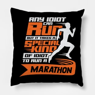 Funny Marathon Running Runner Gift Pillow