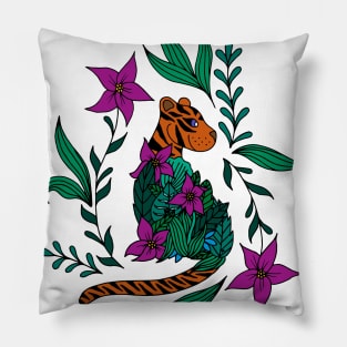 Botanical Tiger Pillow