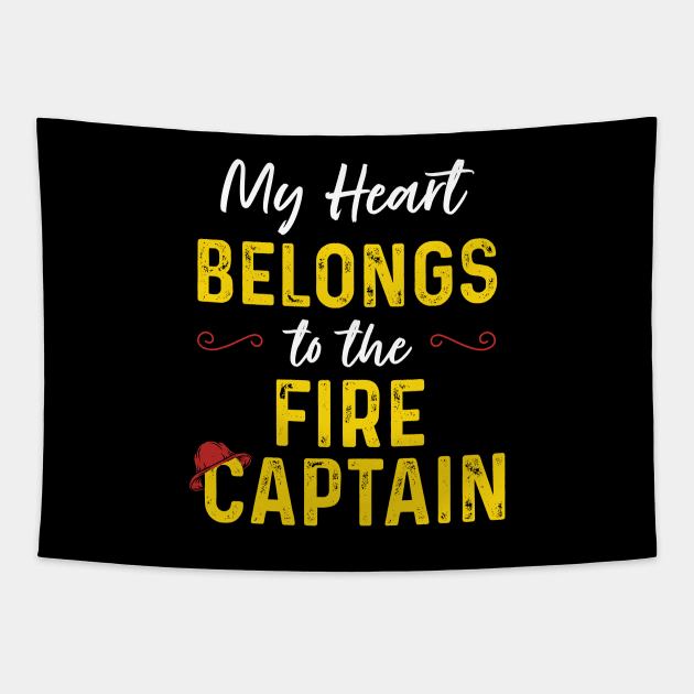 My Heart Belongs to the Fire Captain Tapestry by maxcode