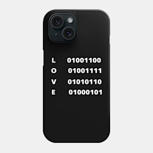 LOVE IN BINARY LANGUAGE CODE FOR PROGRAMER GIFT IDEA Phone Case