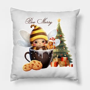 Funny Christmas Bee Quote Pillow