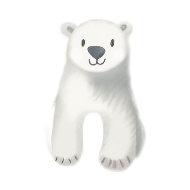Cute Polar Bear Drawing by Play Zoo