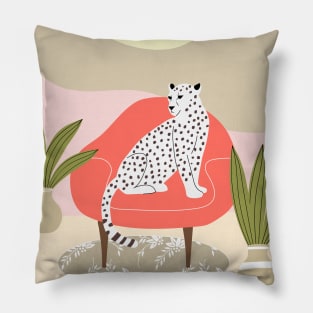 Leopard and armchair Pillow