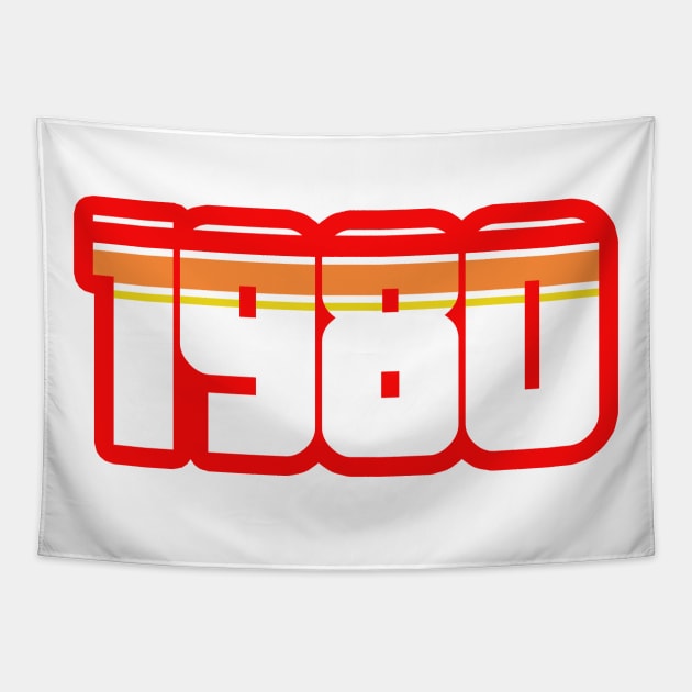 Retro Vintage style 1980 40th Birthday Gift 40 Years Old Tapestry by CultTees