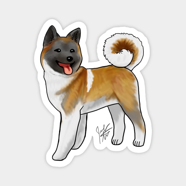 Akita Dark-Face Tan Akita Dog Magnet TeePublic