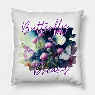 Pink Butterfly Dreams Pillow