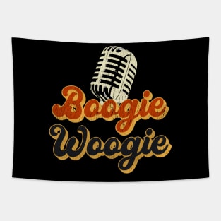 Boogie Woogie Vintage Microphone Design Tapestry