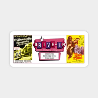 Drive-In Double Feature - Abominable Snowman & Teenage Zombies Magnet