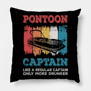 Pontoon Captain vintage style gift Pillow