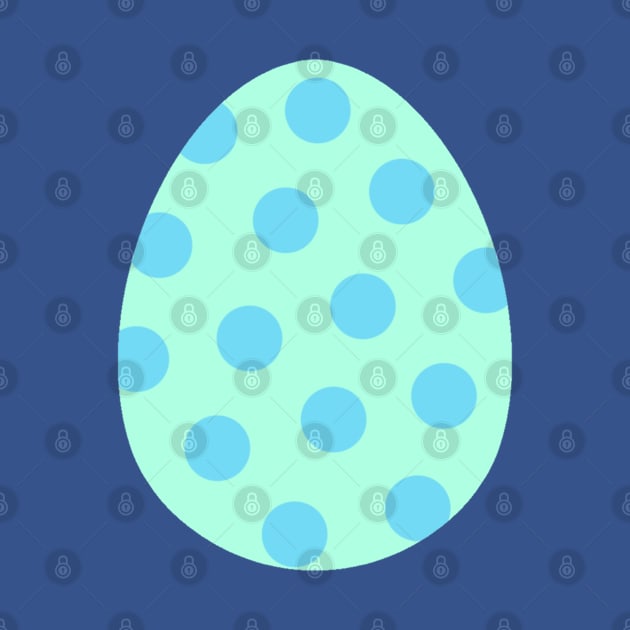 Easter egg mint with blue dots by Crea Twinkles