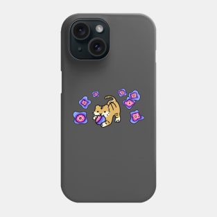 Omnisexual Flag of LGBTQ Support Tiger with Cute Flowers LGBTQ+ Pride Month Phone Case