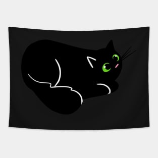 Baby Black Cat Loaf Tapestry