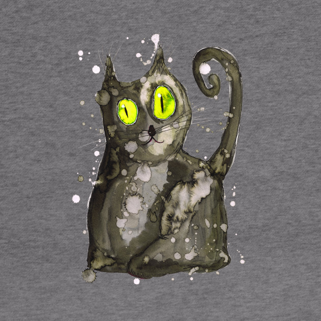 Big Fat Black Cat Illustration Hoodie Teepublic