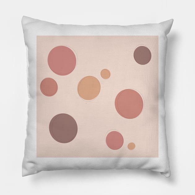 Colorful Circles Pattern Design Pillow by Slletterings