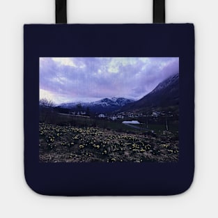 Violet Dusk Norway Mountainside Tote