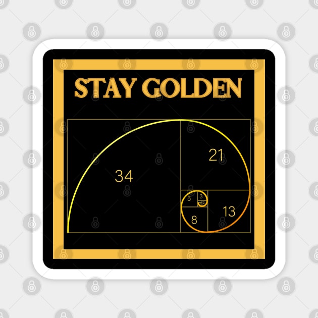 Stay Golden- art is fun Magnet by Rattykins