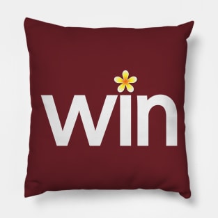 Win creative typography design Pillow