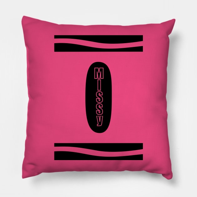 Missy Crayon Pillow by ACGraphics