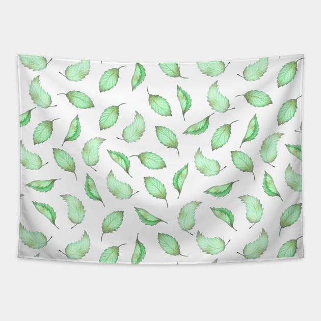 Mint Leaves Tapestry by Farissa