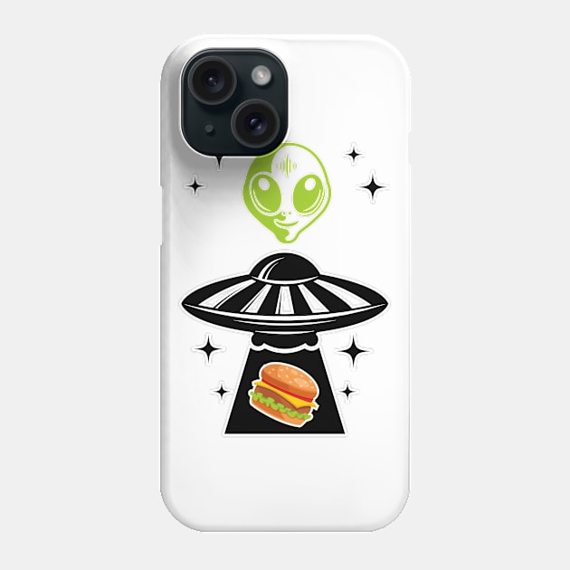 Alien Hamburger Ufo Alien Spaceship Space Phone Case by SpruchBastler