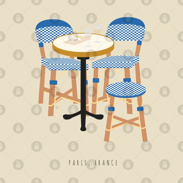 Parisian Cafe Chairs, Paris, France by lymancreativeco