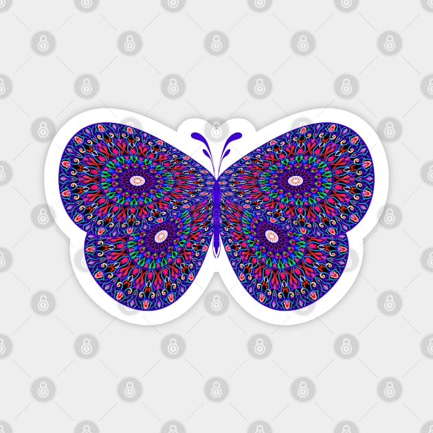 Butterfly mandala Magnet by mkbl