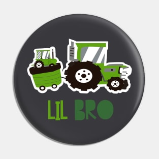 Boys Little Brother Tractor Lil Bro Pin