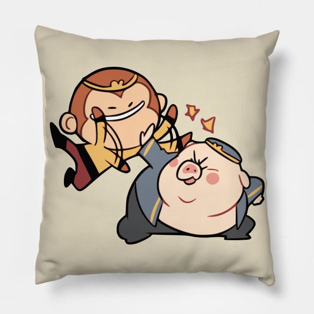 Tiny Monkey King and Pigsy Pillow by 	 FatharaniYasmin