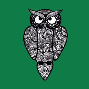 Owl (green background) T-Shirt