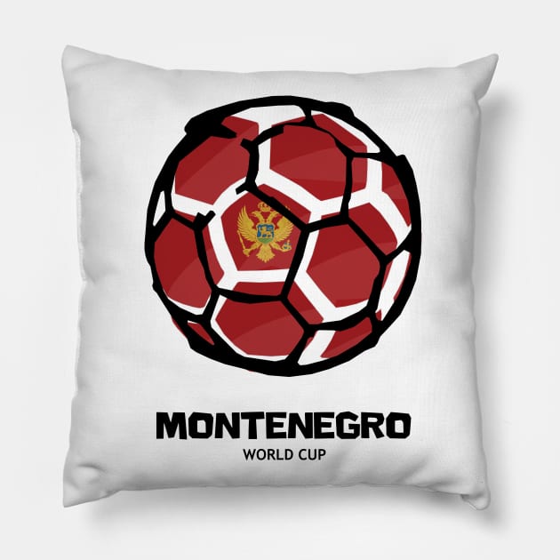Montenegro Football Country Flag Pillow by KewaleeTee