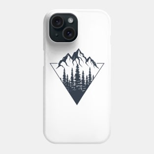 Mountains And Forest. Triangle Geometric Style Phone Case